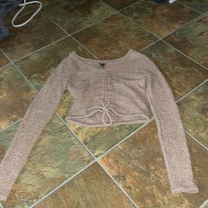 wild fable cropped fuzzy shirt size- S